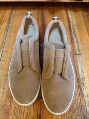 Splendid Tan Suede Slip-On Sneakers